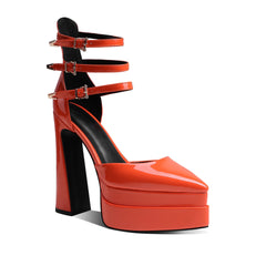 Block Heel Platform Sandals