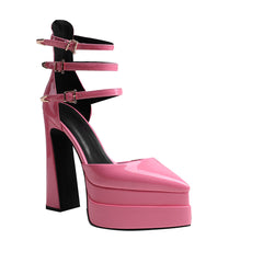 Block Heel Platform Sandals