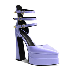 Block Heel Platform Sandals