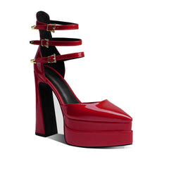 Block Heel Platform Sandals