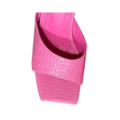 Block Heel Leather Mules Sandals