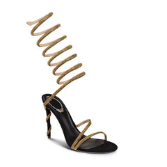 Diamante Wrap High Heel Sandals