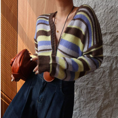 Striped Knitwear Cardigan