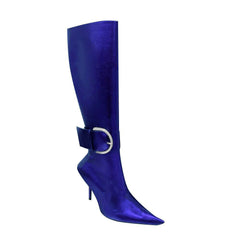 Buckled High Heel Knee High Boots