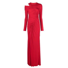 Cold Shoulder Slip Evening Dress Gown