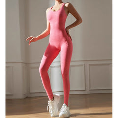 Yoga Pilates Backless Fitted One-Piece Workout Bod