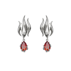 Diamante Flame Earrings - Pair