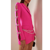 Diamante Bow Cut Out Blazer