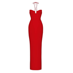 Halter Neck Evening Dress Gown