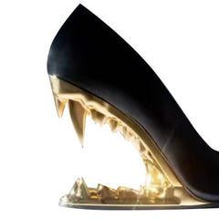 Sculptured Wedged Heel Pumps