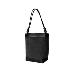 Leather And Suede Tote Bag