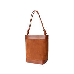 Leather And Suede Tote Bag