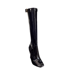 Diamante Buckled Knee High Boots