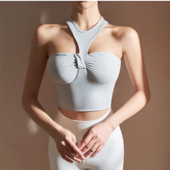 Yoga Pilates Halter Fitted Sports Bra