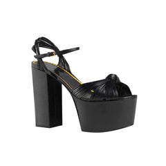 Knotted Ankle Strap Platform Sandals
