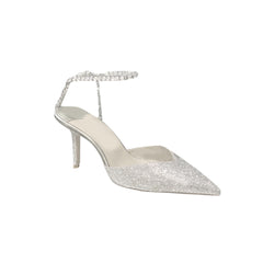 Ankle Diamante Glitter Mid Heel Sandals - 6cm