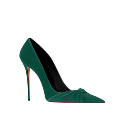 Fold Detailed Mid Heel Pumps - 8cm