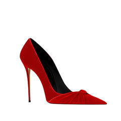 Fold Detailed Mid Heel Pumps - 8cm