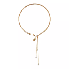 Flower And Fringed Necklace