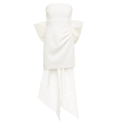 Bow Off-Shoulder Evening Dress Gown