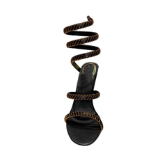 Diamante Ankle Wrap High Heel Sandals