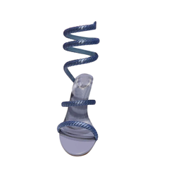 Diamante Ankle Wrap High Heel Sandals