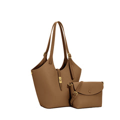Metal Lock Oversized Tote Bag