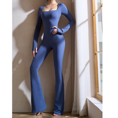 Yoga Pilates Long Sleeves Fitted Jumpsuit