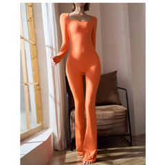 Yoga Pilates Long Sleeves Fitted Jumpsuit