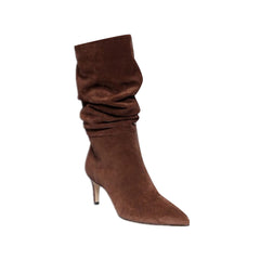Suede Mid Heel Ankle Boots