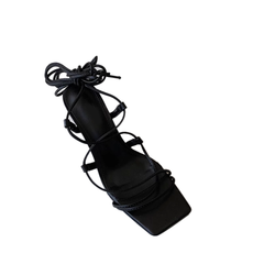 Lace Up Mid Heel Gladiator Sandals