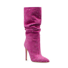 Diamante High Heel Ankle Boots