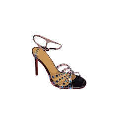 Diamante PVC High Heel Naked Sandals