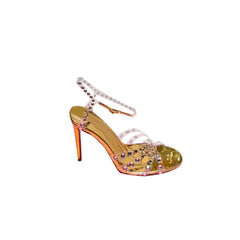 Diamante PVC High Heel Naked Sandals