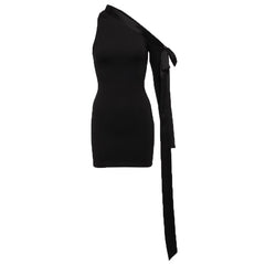 Strap One-Shoulder Evening Dress Gown