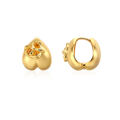 Heart Cut Out Earrings - Pair