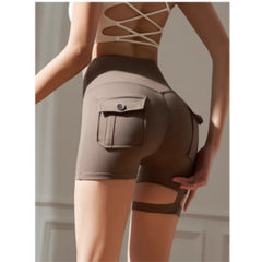 Yoga Pilates Cut Out Fitness Shorts