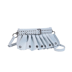 Studded Ruffled Cross Body Bag