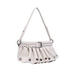 Studded Ruffled Cross Body Bag