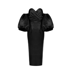 Puff Sleeves Off-Shoulder Maxi Dress