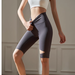 Yoga Pilates Cut Out Fitness Shorts