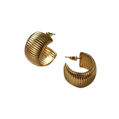 C Shaped Earrings - Pair