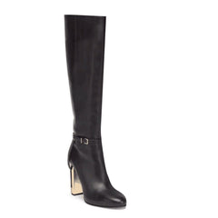 Cut Out Heel Knee High Boots