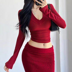 V Neck Knitwear Sweater