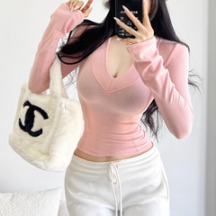 V Neck Knitwear Sweater