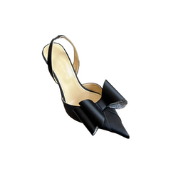 Bow Mid Heel Sandals - 8cm