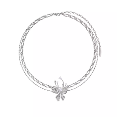 Diamante Butterfly Necklace