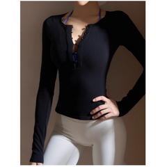 Yoga Pilates Cut Out Fitted Fitness Top