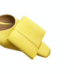 Bow Satin Slippers Slides