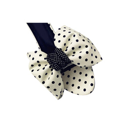 Polka Dot Bow Embellished Mules Sandals